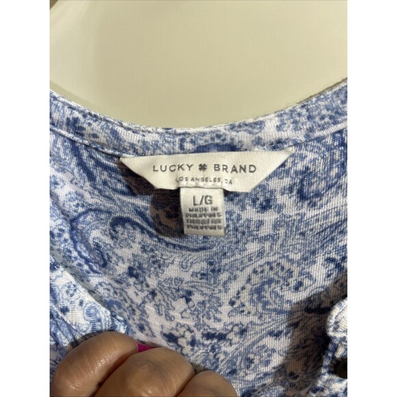 Lucky Brand Women's Floral Blouse, Large, Long Sleeve - Picture 2 of 3